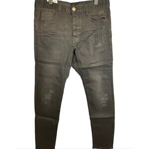 Man X One Teaspoon Black Punk Mr Blues Jeans - Size 30R
